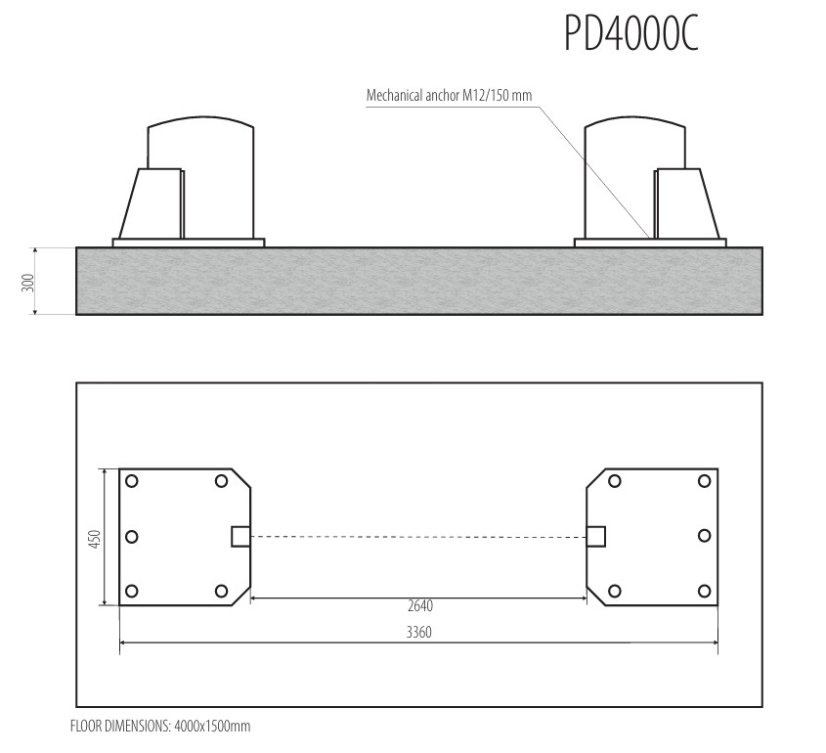 Dvousloupový zvedák 4 t PD4000C