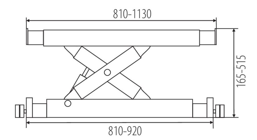 Čtyřsloupový zvedák 5 t pro geometrii s přízdvihem PO500N